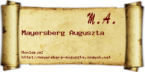 Mayersberg Auguszta névjegykártya